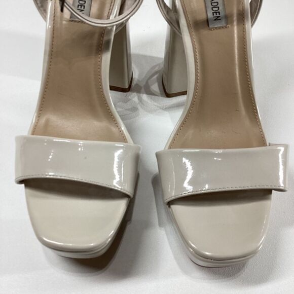 Steve‎ Madden lessa Patent leather open toe ankle strap Block heel sandal - Picture 3 of 16